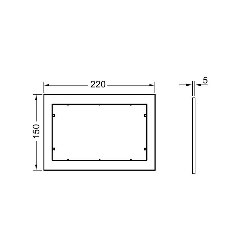 TECE Now 9240412 — ramka dystansowa chrom matowy