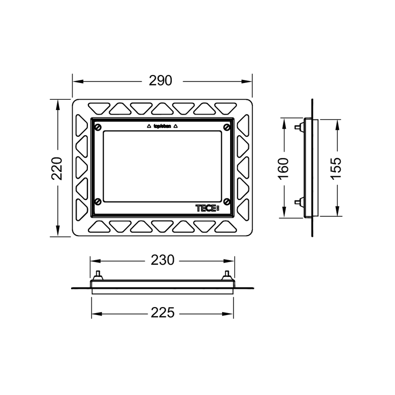 TECE 9240646 — ramka montażowa WC biała flush