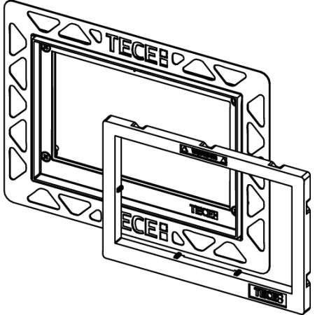 TECE 9240649 — ramka montażowa WC chrom połysk flush