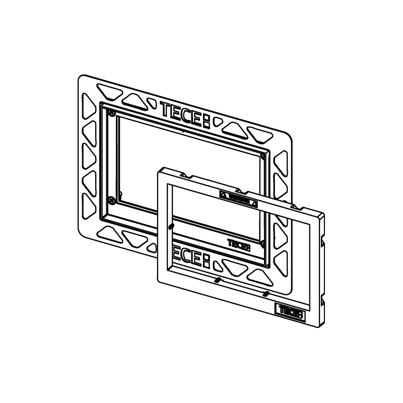 TECE 9240644 — ramka montażowa WC metal połysk flush