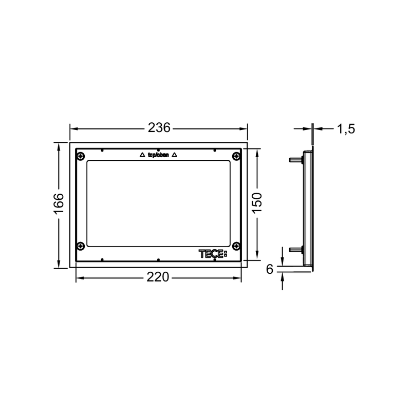 TECE 9240645 — ramka maskująca WC połysk