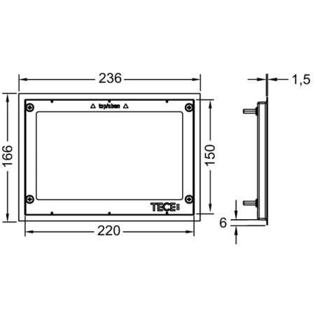 TECE 9240643 — ramka maskująca WC szczotkowana matowa