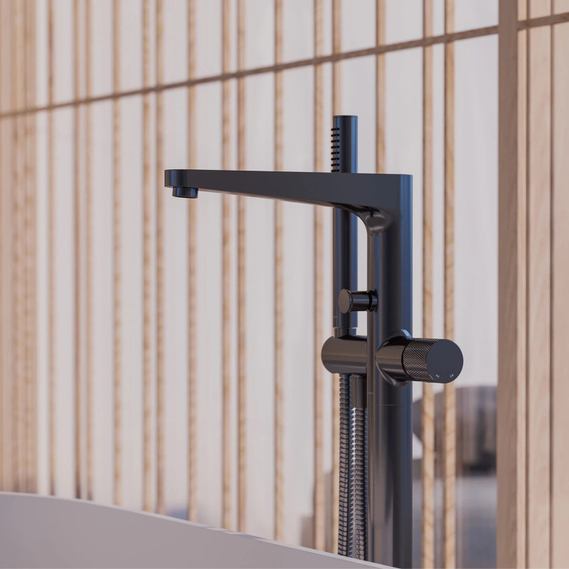 Omnires Contour CT8033AT — bateria wannowa wolnostojąca antracyt