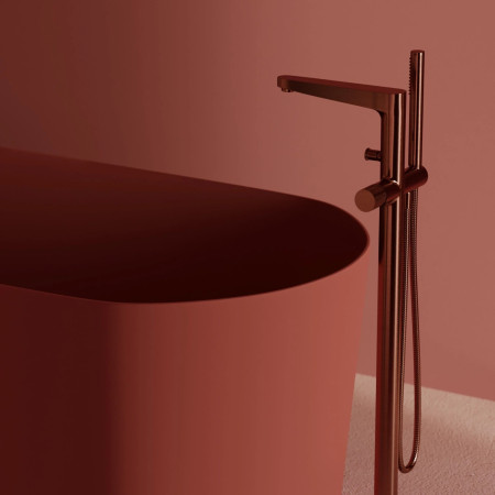 Omnires Contour CT8033CPB — bateria wannowa wolnostojąca miedź