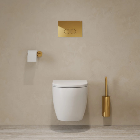 Omnires STFWCECO1M-RGL — stelaż WC ECO + przycisk złoty połysk