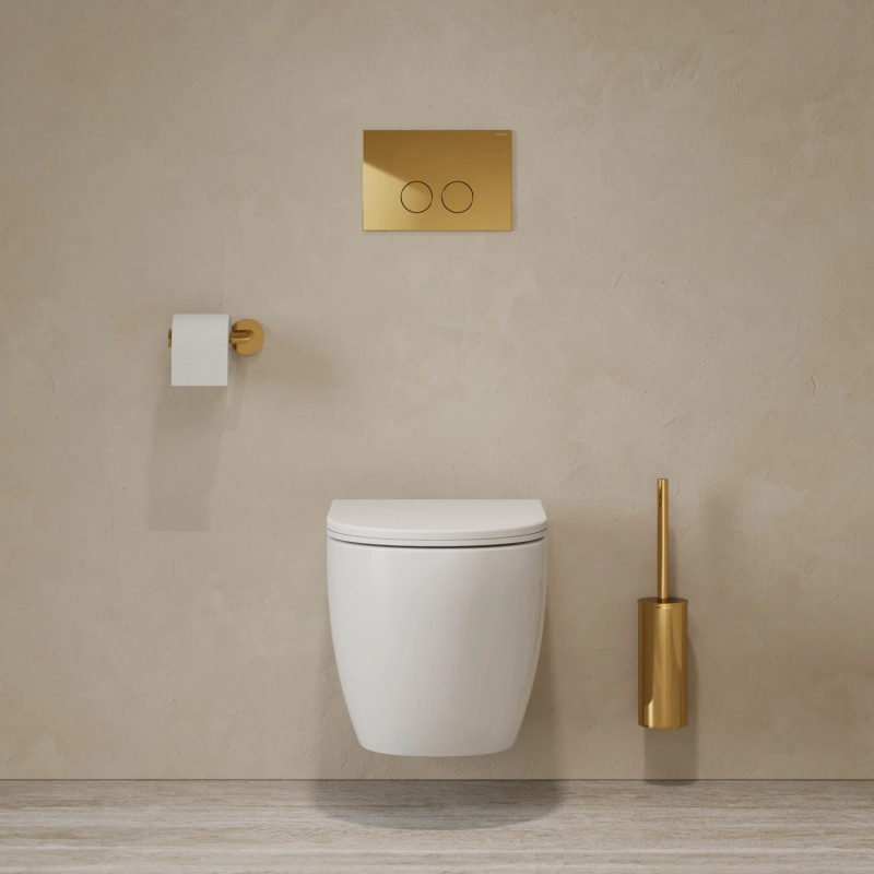 Omnires STFWCECO1M-RGL — stelaż WC ECO + przycisk złoty połysk