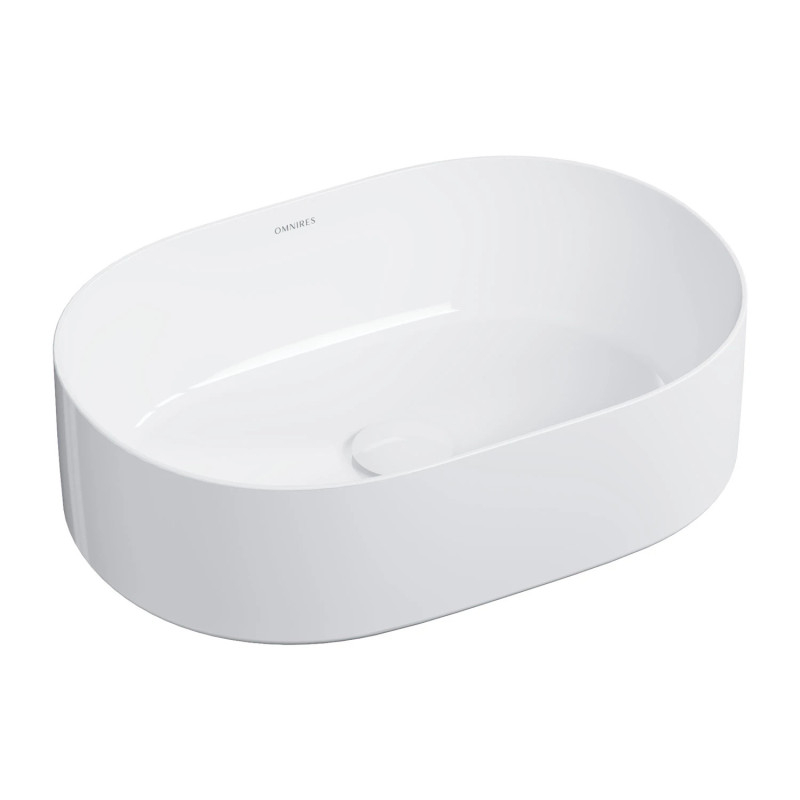 Omnires Mesa MESA460BP — umywalka nablatowa 46 cm biały połysk