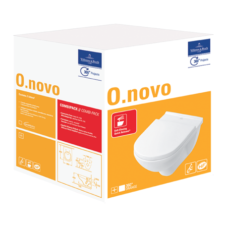 Villeroy&Boch O.novo Miska wisząca WC z deską CombiPack biała 5660H101