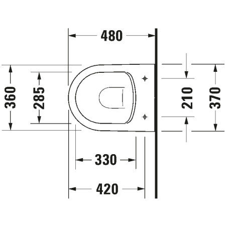 Duravit ME by Starck 45300900A1 — WC wiszące z deską