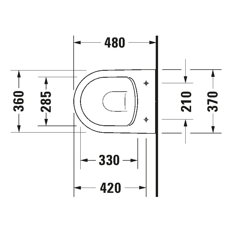 Duravit ME by Starck 45300900A1 — WC wiszące z deską