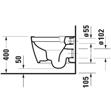Duravit ME by Starck 45300900A1 — WC wiszące z deską