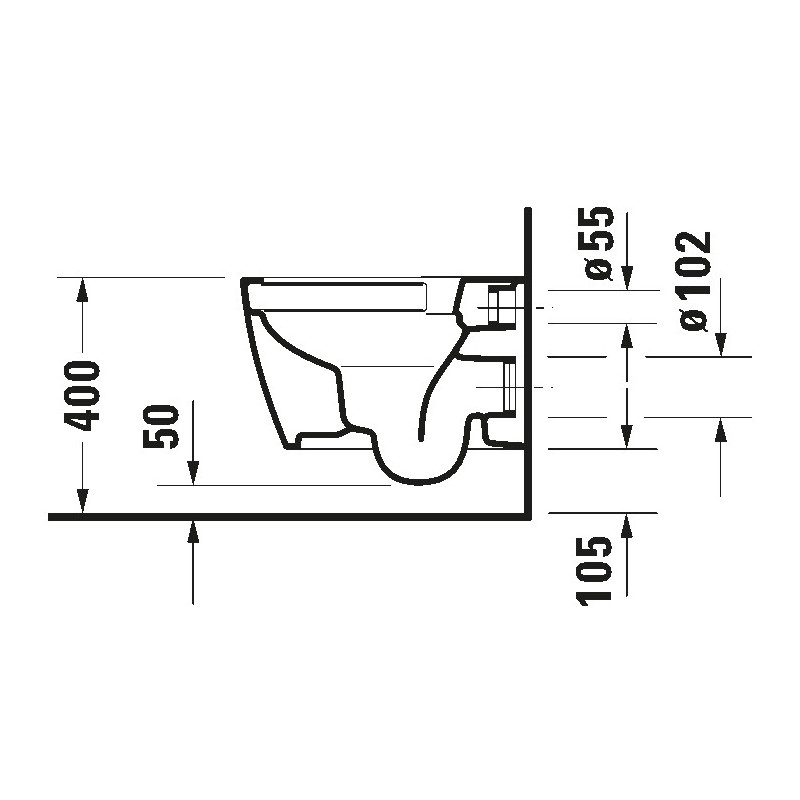 Duravit ME by Starck 45300900A1 — WC wiszące z deską