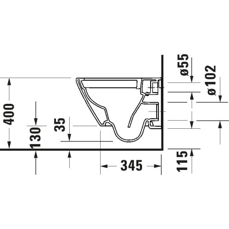 Duravit D-Neo 45880900A1 — WC wiszące z deską