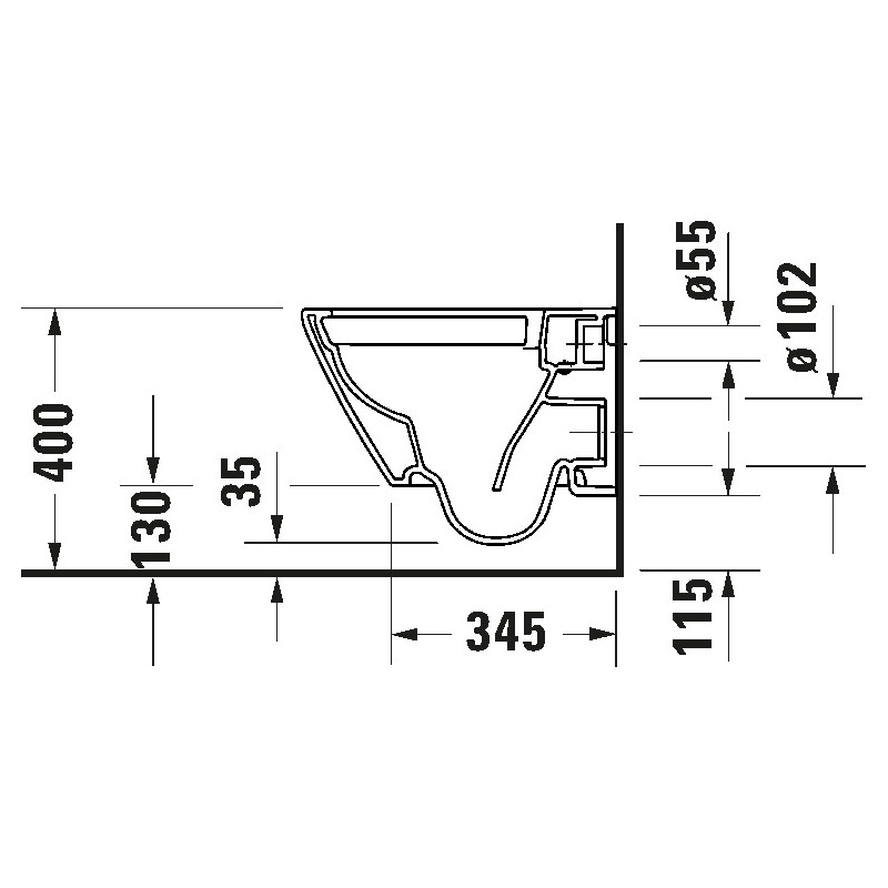 Duravit D-Neo 45880900A1 — WC wiszące z deską