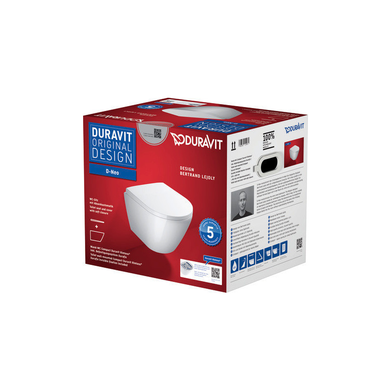 Duravit D-Neo 45880900A1 — WC wiszące z deską