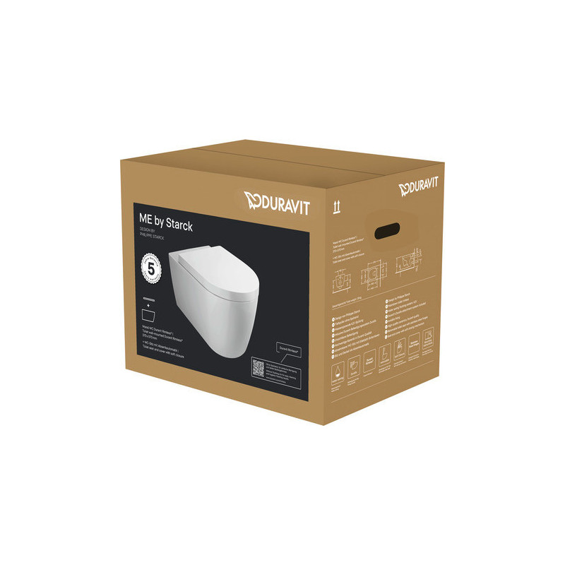 Duravit ME by Starck 45290900A1 — WC wiszące 57 cm z deską
