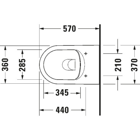 Duravit ME by Starck 45290900A1 — WC wiszące 57 cm z deską