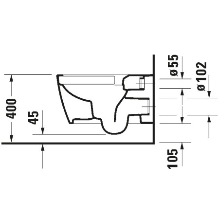 Duravit ME by Starck 45290900A1 — WC wiszące 57 cm z deską