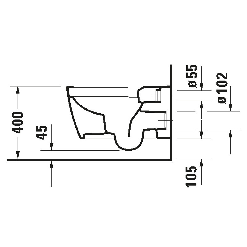Duravit ME by Starck 45290900A1 — WC wiszące 57 cm z deską