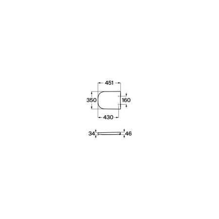 Roca Gap Square A80147200B — deska sedesowa wolnoopadająca