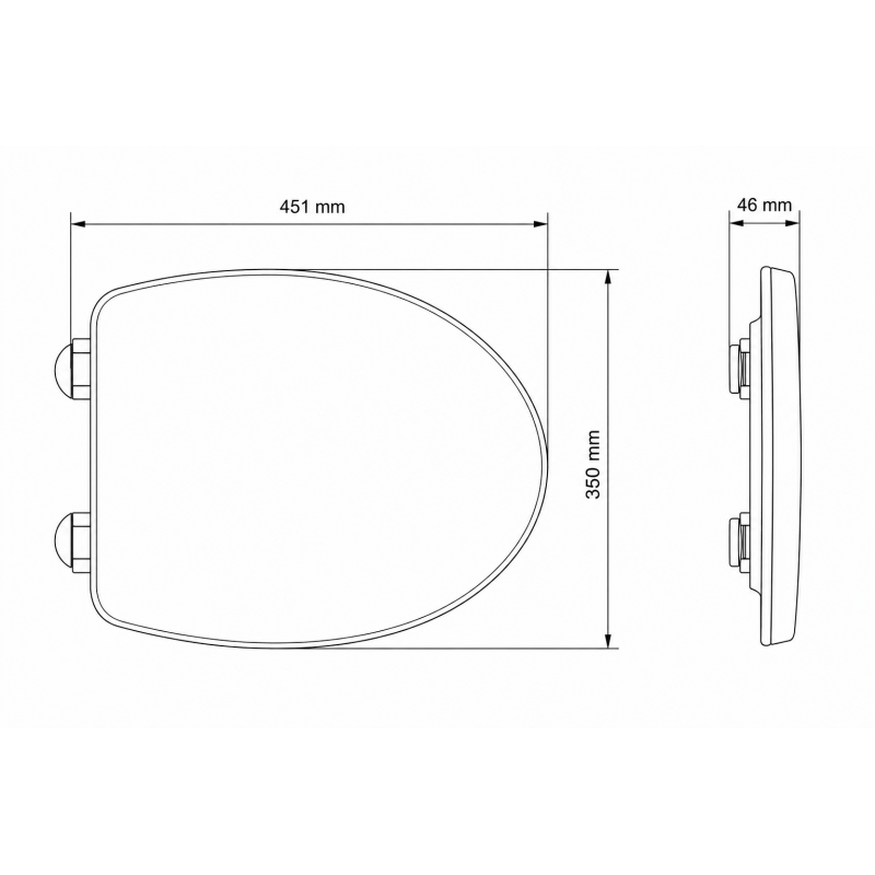 Roca Gap Square A801472006 — deska sedesowa wolnoopadająca