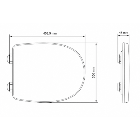 Roca Gap Square A801472003 — deska sedesowa SLIM wolnoopadająca