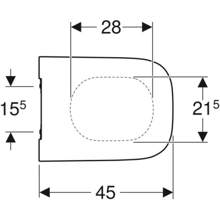 Geberit Smyle Square 500.239.01.1 — deska sedesowa SLIM