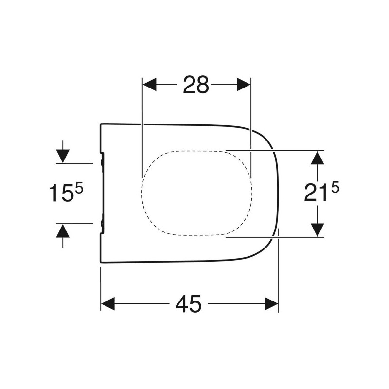 Geberit Smyle Square 500.688.01.1 — deska sedesowa SLIM wolnoopadająca