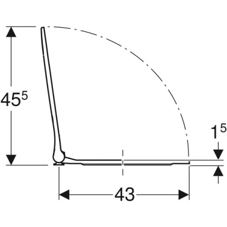 Geberit Smyle Square 500.688.01.1 — deska sedesowa SLIM wolnoopadająca