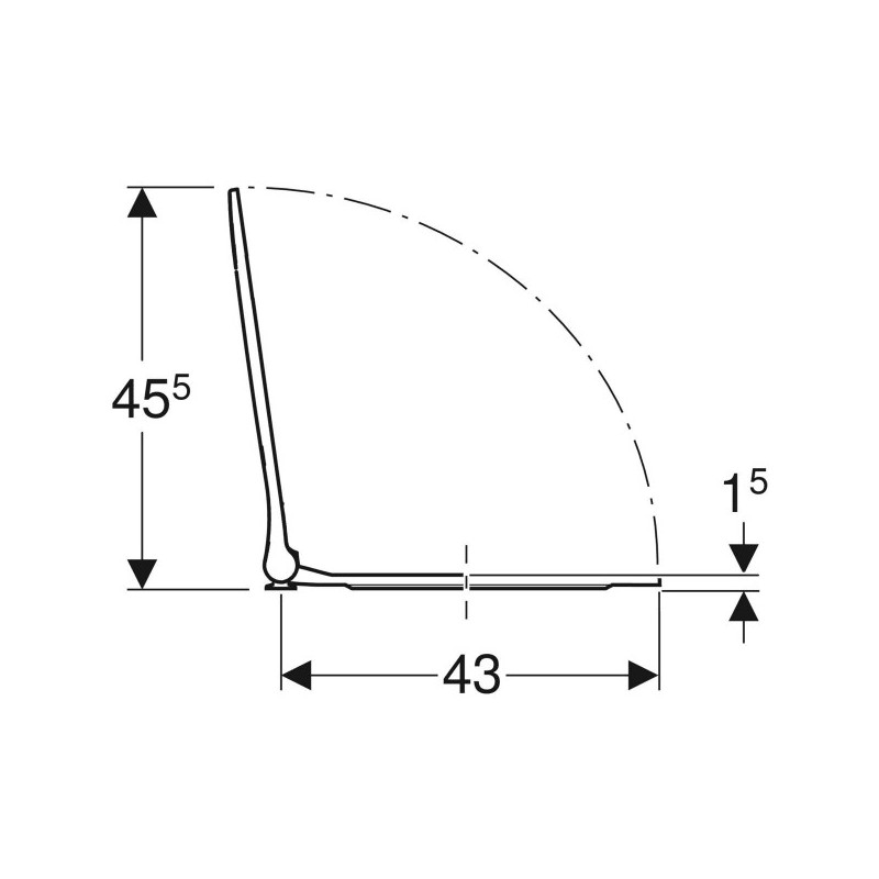 Geberit Smyle Square 500.688.01.1 — deska sedesowa SLIM wolnoopadająca