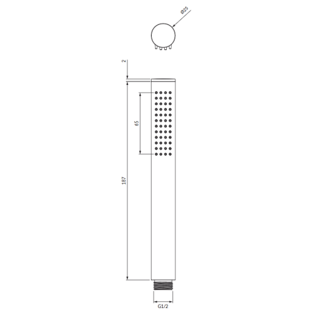 Omnires Contour CONTOUR-RCPB rączka prysznicowa miedź szczotkowana