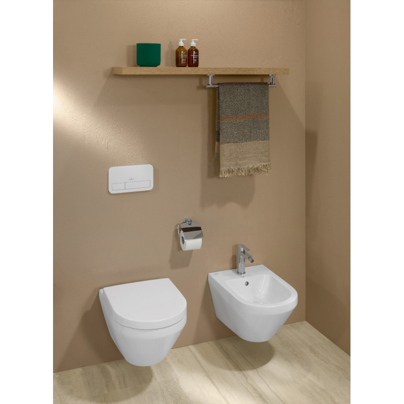 Villeroy&Boch ZESTAW 5 w 1 Bidet + stelaż + korek + syfon + bateria