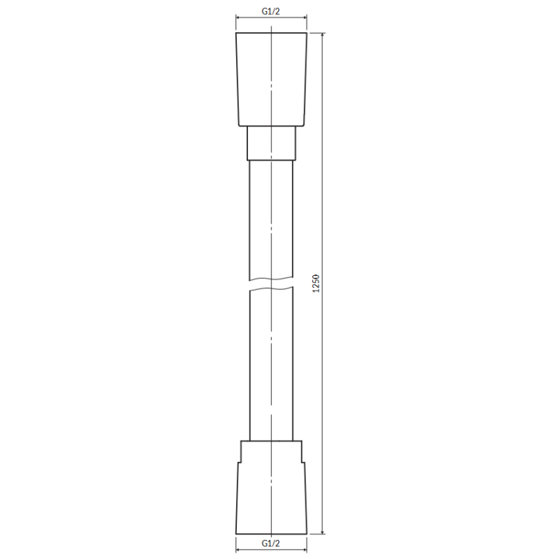 Omnires SILVER Silver-X125SL wąż prysznicowy 125 cm srebrny
