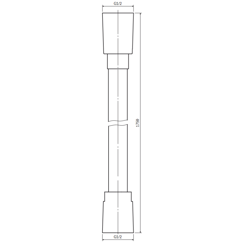 Omnires SILVER Silver-X175SL wąż prysznicowy 175 cm srebrny