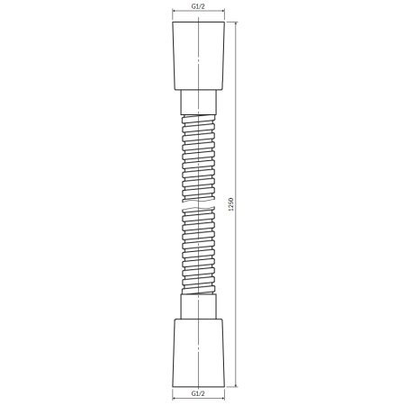 Omnires 022-XAT wąż prysznicowy 125 cm antracyt szczotkowany