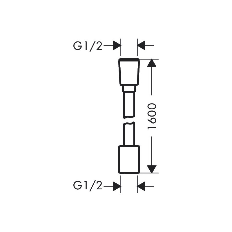 Hansgrohe Designflex 28260700 wąż prysznicowy tekstylny 160 cm biały