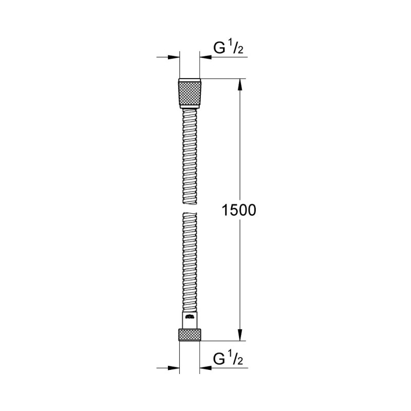 GROHE Relexaflex Metal Long-Life 28143001 metalowy wąż prysznicowy 150