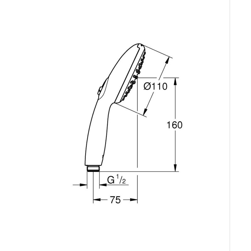 Grohe Vitalio Start 110 2794610E słuchawka prysznicowa 2 strumienie ch
