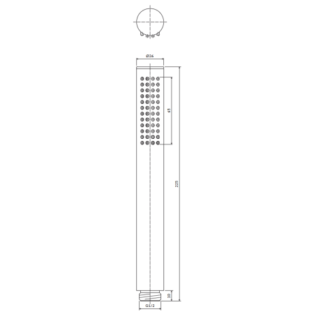 Omnires MICROPHONEX-RGL rączka prysznicowa złoty połysk