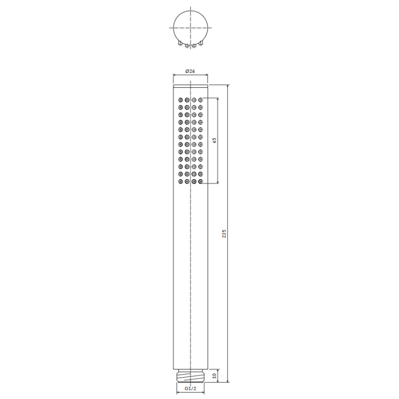 Omnires MICROPHONEX-RGLB rączka prysznicowa złoty szczotkowany