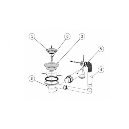 Zestaw odpływowy do zlewozmywaka korek manualny Villeroy&Boch 82760061