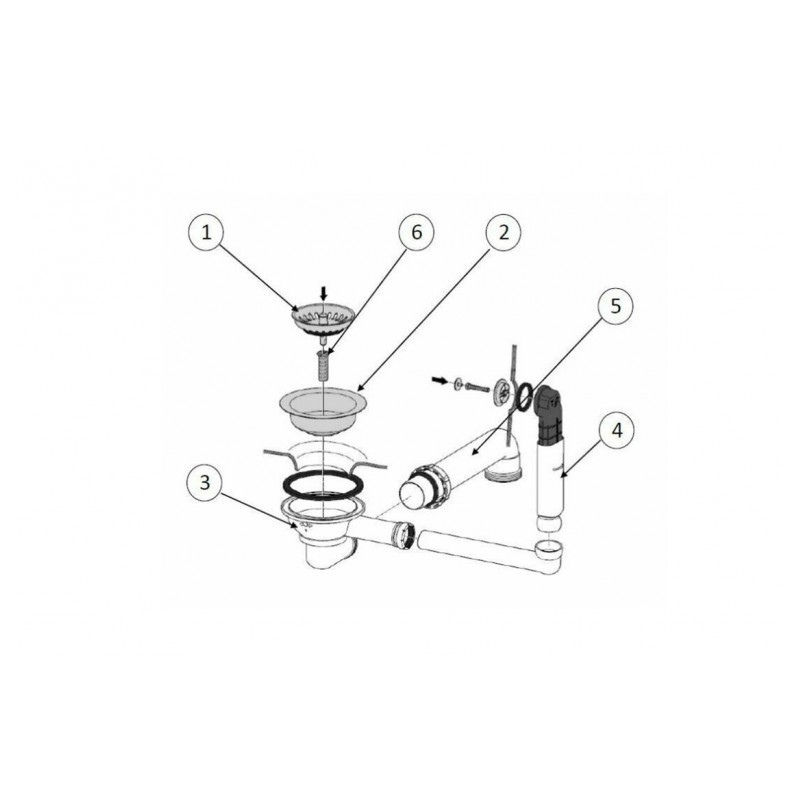 Zestaw odpływowy do zlewozmywaka korek manualny Villeroy&Boch 82760061