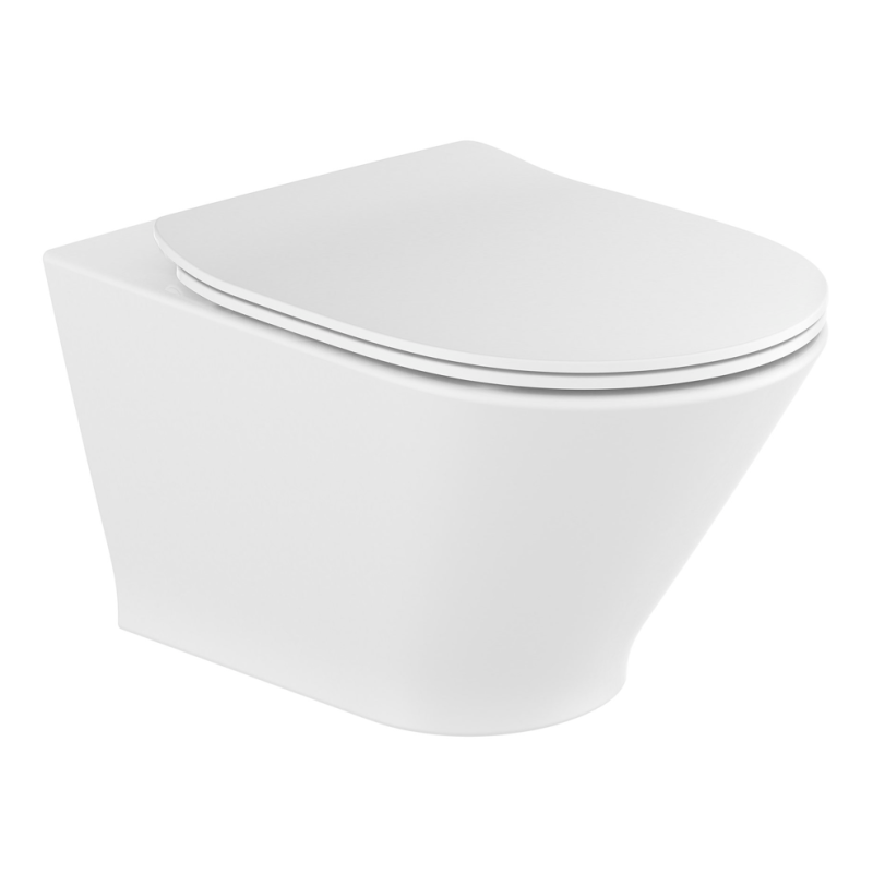 Roca GAP Rimless Round A34H0N8000 miska WC z deską SLIM