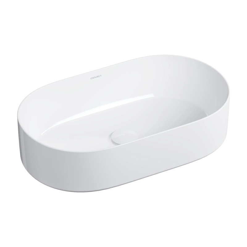 Omnires MESA530BP umywalka nablatowa 53,5x31,5 cm biały połysk
