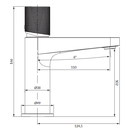 Omnires Contour CT8010CR — bateria umywalkowa stojąca chrom
