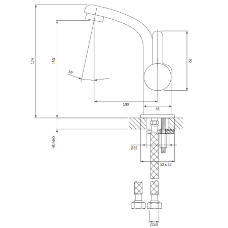 OMNIRES DARLING DA5010CR bateria umywalkowa chrom połysk
