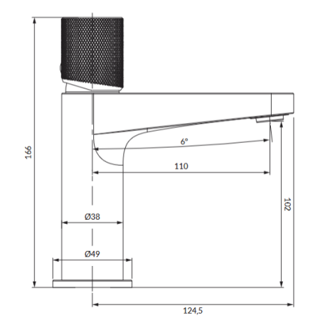 Omnires Contour CT8010CPB — bateria umywalkowa miedź szczotkowana