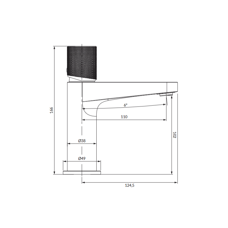 Omnires Contour CT8010CPB — bateria umywalkowa miedź szczotkowana