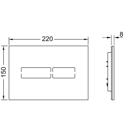 TECE TECElux mini Przycisk spłukujący spłuczka do WC elektroniczny bezdotykowy szkło biały 9240960
