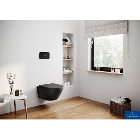 Villeroy&Boch Deska sedesowa wolnoopadająca Subway 3.0 czarna 8M42S1R7